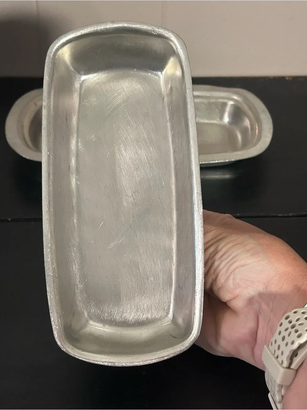 Vintage Queen Art Pewter Covered Butter Dish Handmade Danish Quality USA